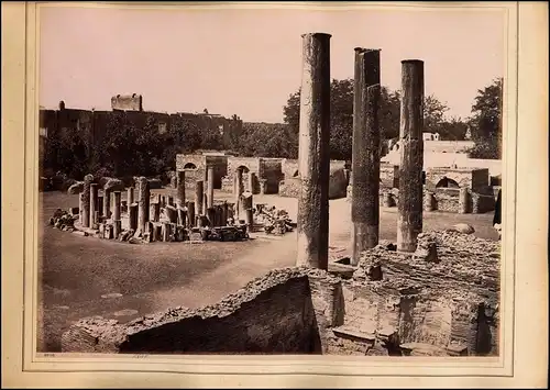 Fotografie Giorgio Sommer, Napoli, Ansicht Pompei, Panorama der antiken Ruinen