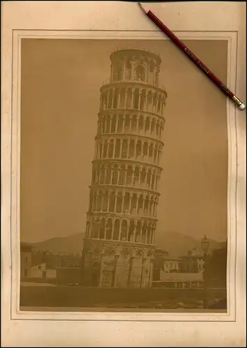 Fotografie unbekannter Fotograf, Ansicht Pisa, schiefer Turm von Pisa