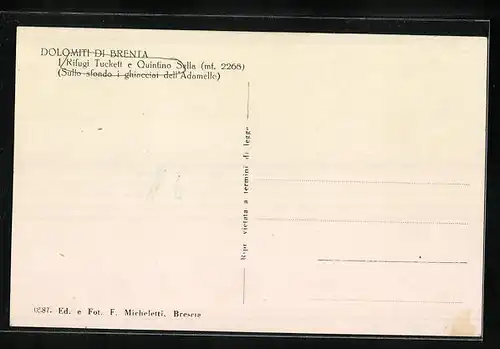 AK Rifugi Tuckett e Quintino, Dolomiti di Brenta