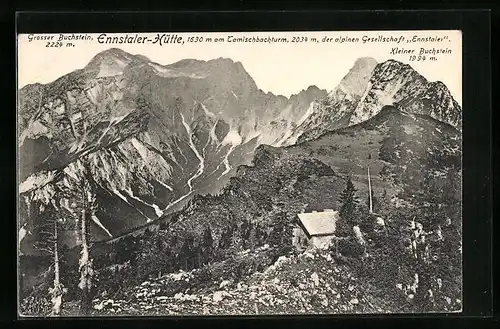 AK Ennstaler-Hütte, Tamischbachturm mit Grossem und Kleinem Buchstein