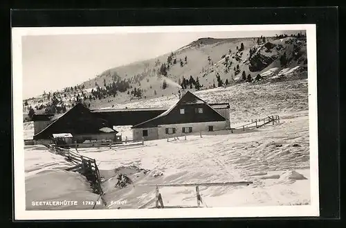 AK Seetalerhütte, Ansicht im Schnee