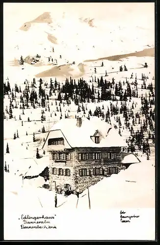 AK Edlingerhaus auf der Planneralm bei Donnersbach