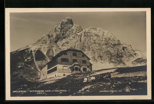 AK Guttenberg-Haus mit Eselstein am Dachstein