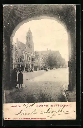 AK Arnhem, Markt van int de Sabelpoort