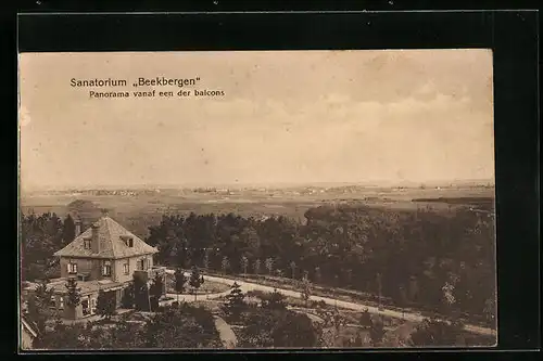 AK Beekbergen, Sanatorium Bleekbergen - Panorama vanaf een der balcons