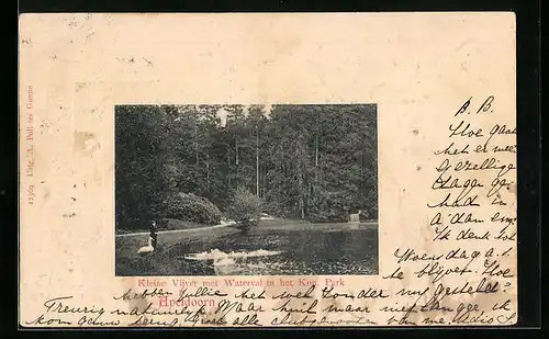 AK Apeldoorn, Kleine Vijver met Waterval in het Kon. Park