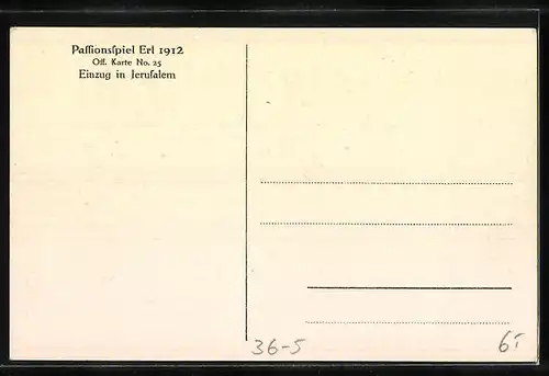 AK Erl, Passionsspiel 1912 - Einzug in Jerusalem