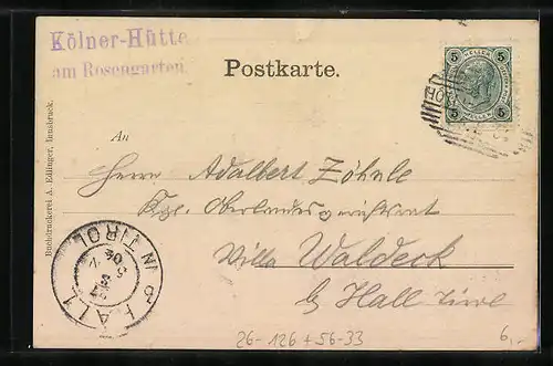 Künstler-AK Edward Theodore Compton: Kölnerhütte, Tschagerjoch