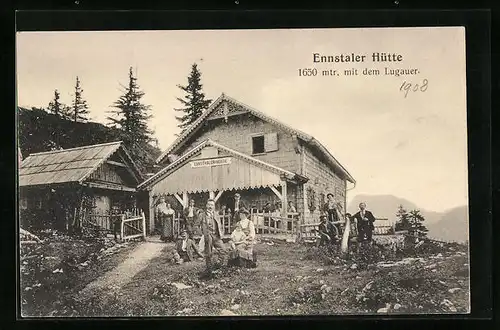 AK Ennstaler Hütte, Berghütte mit dem Lugauer