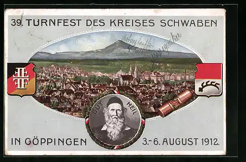 AK Göppingen, 39. Turnfest des Kreises Schwaben 1912, Turnvater Jahn