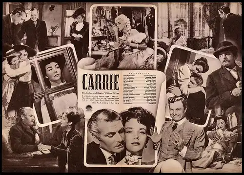 Filmprogramm IFB Nr. 1852, Carrie, Laurence Olivier, Jennifer Jones, Miriam Hopkins, Regie: William Wyler