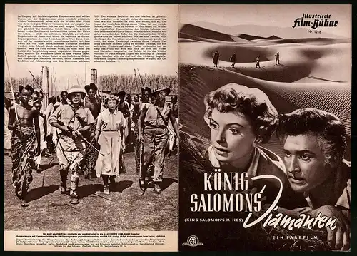 Filmprogramm IFB Nr. 1218, König Salomons Diamanten, Deborah Kerr, Stewart Granger, Regie: C. Bennet und A. Marton