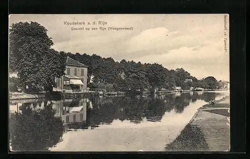 AK Koudekerk /Rijn, Gezicht op den Rijn (Hoogenwaard)