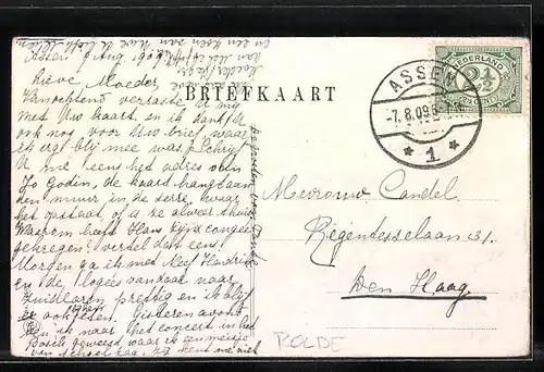 AK Rolde, Drentsch Landschap, Laan te Rolde