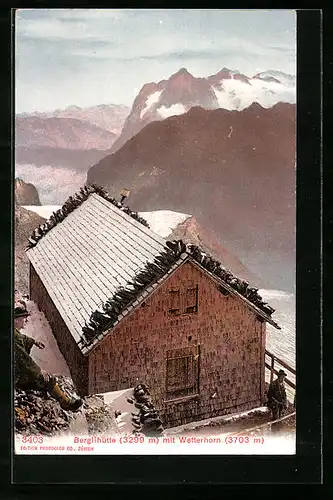 AK Berglihütte, Berghütte mit Wetterhorn