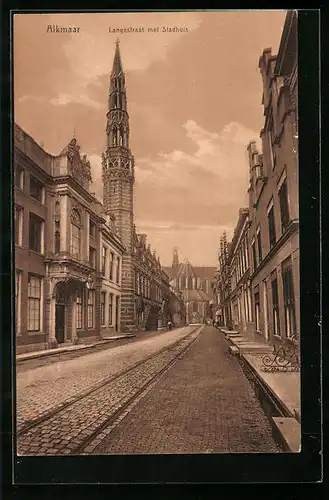 AK Alkmaar, Langestraat met Stadhuis