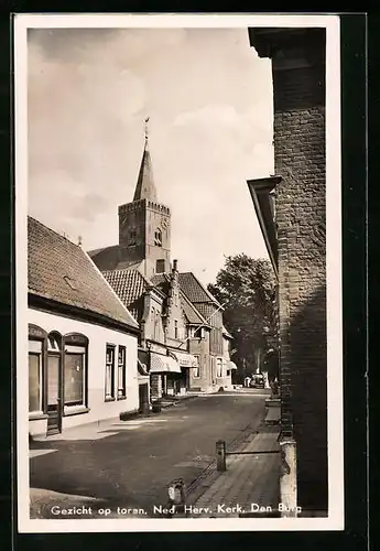 AK Den Burg, Gezicht op toren, Ned. Herv. Kerk