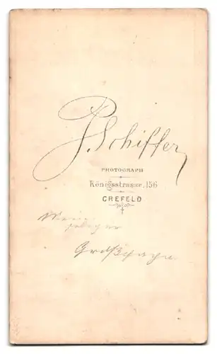 Fotografie P. Schiffer, Crefeld, Königsstrasse 156, Bürgerlicher Herr mit Vollbart