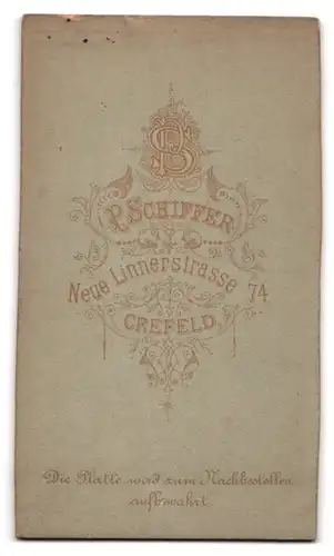 Fotografie P. Schiffer, Crefeld, Neue Linnerstrasse 74, Älterer Herr mit Vollbart