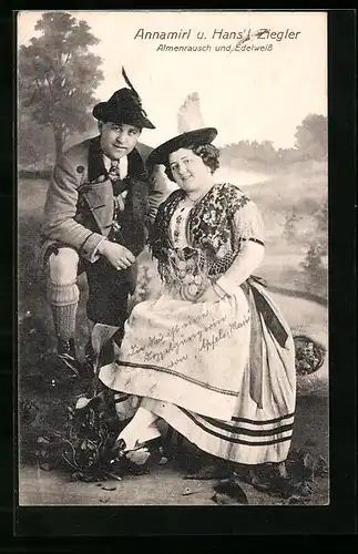 AK Annamirl und Hans`l Ziegler, Almenrausch und Edelweiss