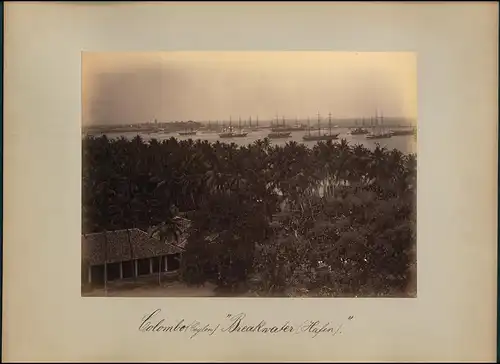Fotografie unbekannter Fotograf, Ansicht Colombo / Ceylon, Blick zum Hafen - Port Breakwater