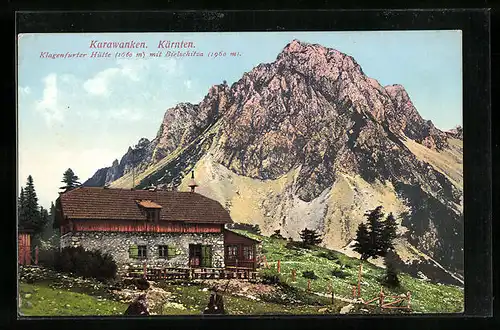 AK Klagenfurter Hütte, Berghütte mit Bielschitza