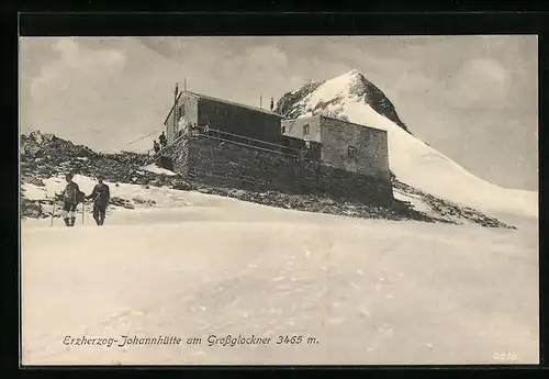 AK Erzherzog-Johannhütte am Grössglockner, im Schnee