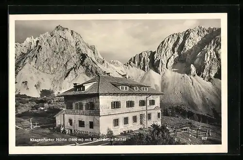 AK Klagenfurter Hütte, Berghütte vor Gipfeln