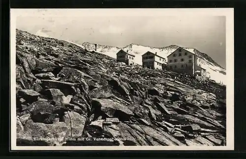 AK Kürsingerhütte, Berghütte mit Gr. Venedinger