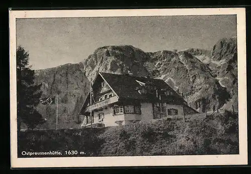 AK Ostpreussenhütte, Bergpanorama