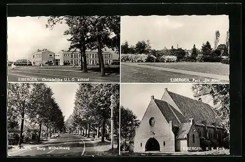 AK Eibergen, Christelijke U. L. O. school, Park De Maat, R. K. Kerk