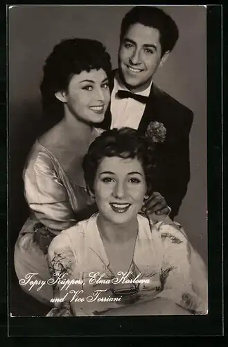 AK Musiker Vico Torriani, Topsy Kuppers und Elma Karlowa in Gitarren der Liebe