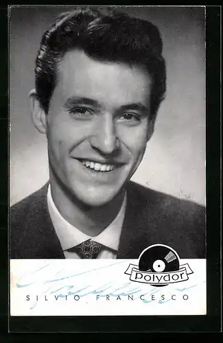 AK Musiker Silvio Francesco lächelt, Autograph