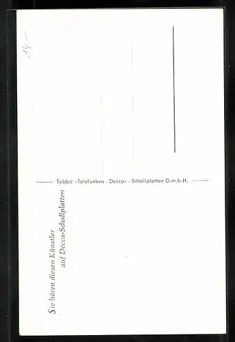 AK Musiker Will Glahé mit Krawatte und Akkordeon