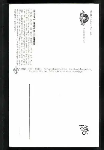 AK Musiker Freddy im Anzug mit Krawatte