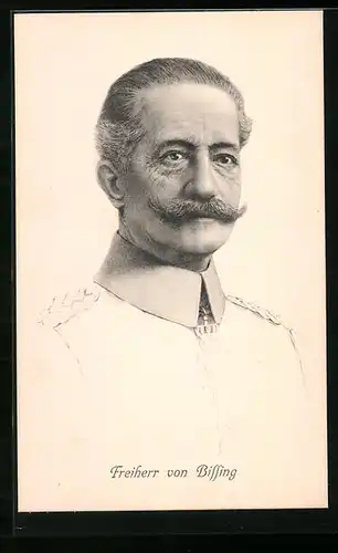 Künstler-AK General der Kavallerie, Freiherr von Bissing, General-Gouverneur von Belgien