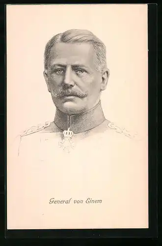 Künstler-AK General von Einem in Chevaulegeruniform