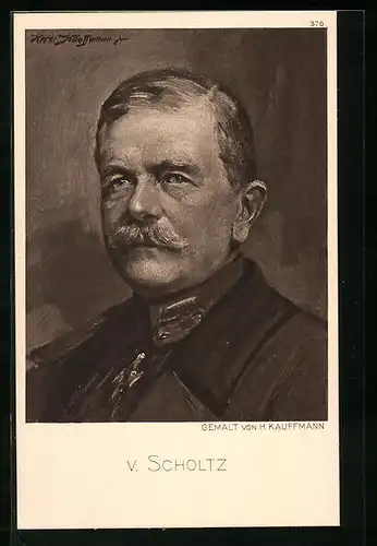 Künstler-AK General v. Scholtz