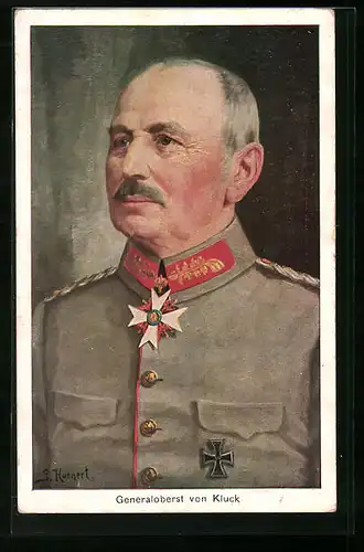 Künstler-AK Generaloberst von Kluck in Uniform