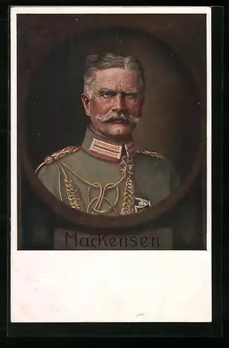 Künstler-AK General von Mackensen in Uniform