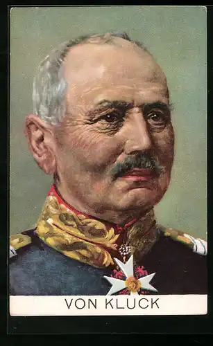 Künstler-AK General von Kluck in Uniform