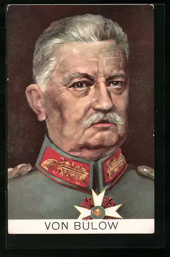 Künstler-AK General von Bülow in Uniform