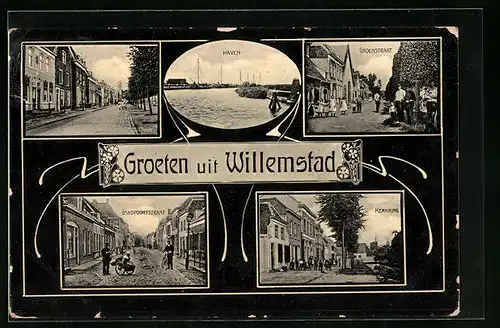 AK Willemstad, Haven, Landpoortstraat, Kerkring
