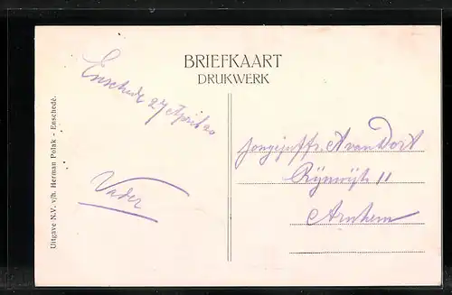 AK Enschede, Markt met Monument