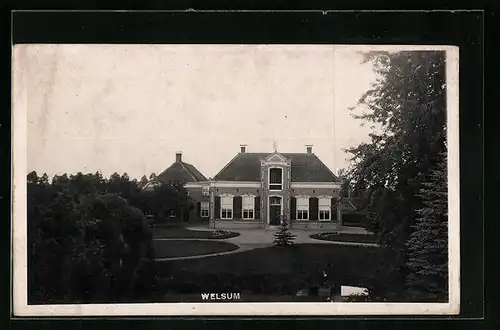 AK Welsum, Herrenhaus mit Garten