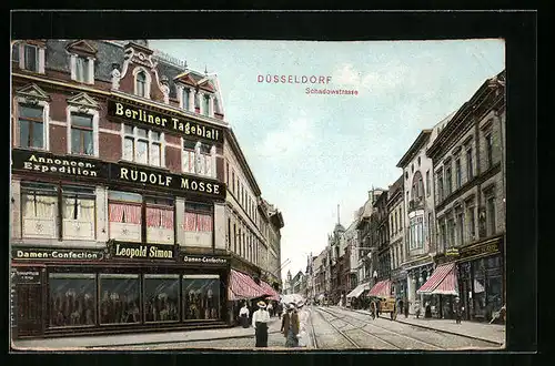 AK Düsseldorf, Schadowstrasse, Damen-Confection Leopold Simon