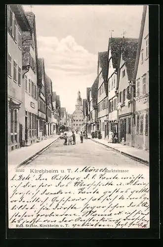 AK Kirchheim u. T., Blick in die Marktstrasse