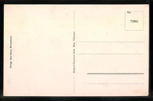 AK Weissenhorn, Ortsansicht mit Feldern