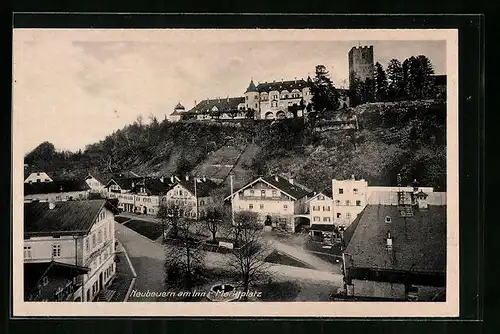 AK Neubeuern am Inn, Marktplatz aus der Vogelschau