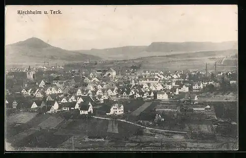 AK Kirchheim u. Teck, Ortsansicht aus der Vogelschau